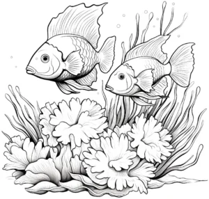malvorlage-fische-im-korallenriff