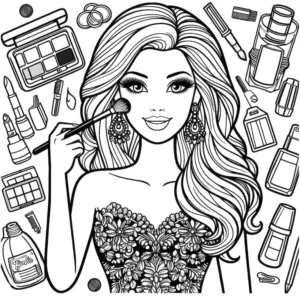 malvorlage-frau-mit-kosmetik-und-make-up