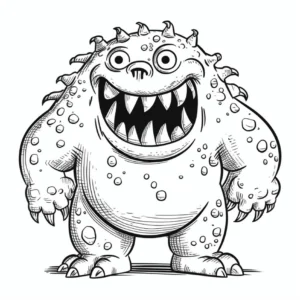 malvorlage-freundliches-und-gruseliges-monster