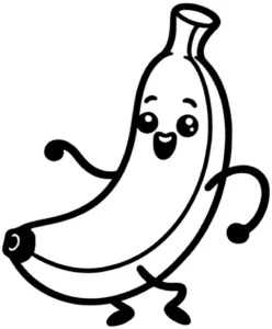 malvorlage-froehliche-banane-zum-ausmalen