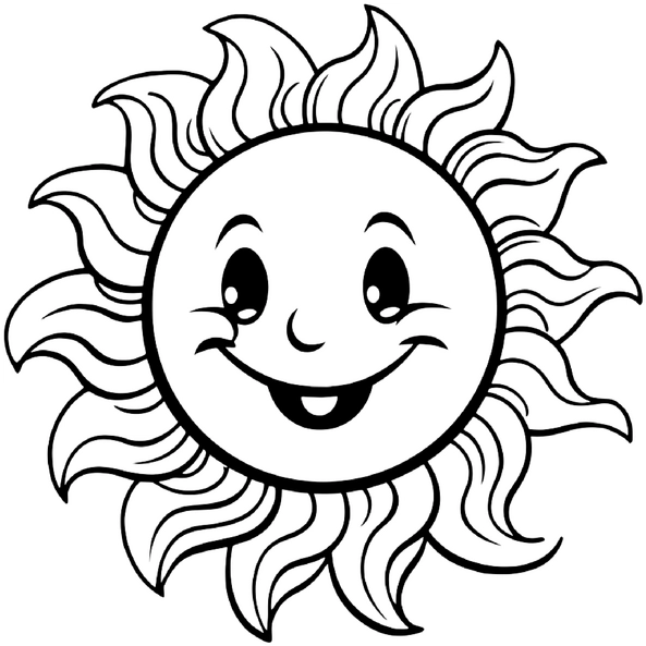 malvorlage-fröhliche-sonne-mit-lächelndem-gesicht