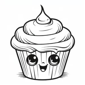 malvorlage-froehlicher-cupcake-mit-grossen-augen