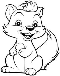 malvorlage-froehlicher-fuchs-ausmalen