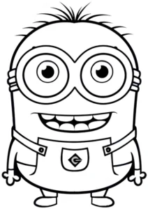 malvorlage-froehlicher-minion-mit-interessanten-fakten