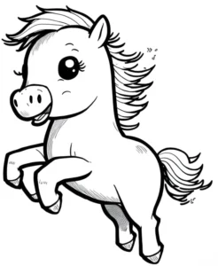 malvorlage-froehliches-pony-zum-ausmalen