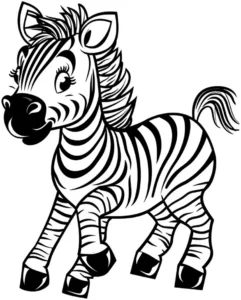 malvorlage-fröhliches-zebra-zum-ausmalen
