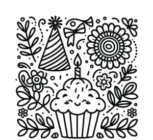 malvorlage-geburtstag-cupcake-ausmalen