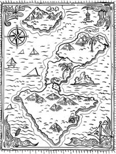 malvorlage-geheime-schatzkarte-ausmalbild
