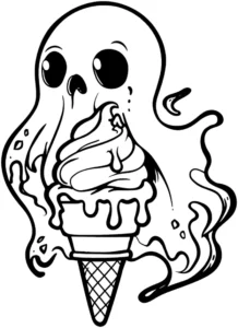 malvorlage-geisterhafte-erscheinung-mit-eisbecher