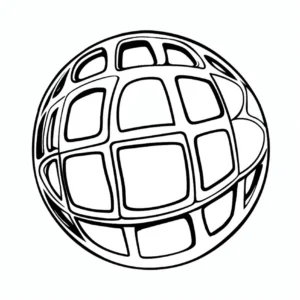 malvorlage-geometrische-kugel-mit-feldern