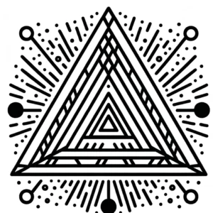 malvorlage-geometrisches-dreieck-mit-linienmuster