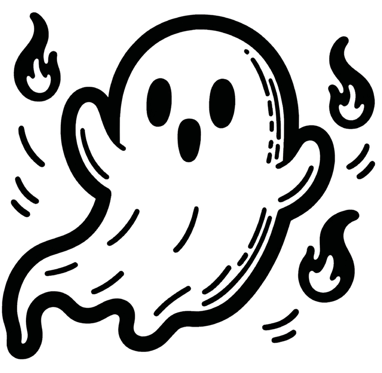 malvorlage-gespenst-mit-flammen-fuer-halloween