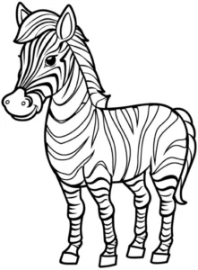 malvorlage-gestreiftes-zebra-ausmalbild