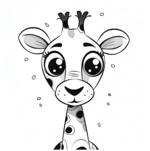 malvorlage-giraffe-mit-grossen-augen-und-flecken