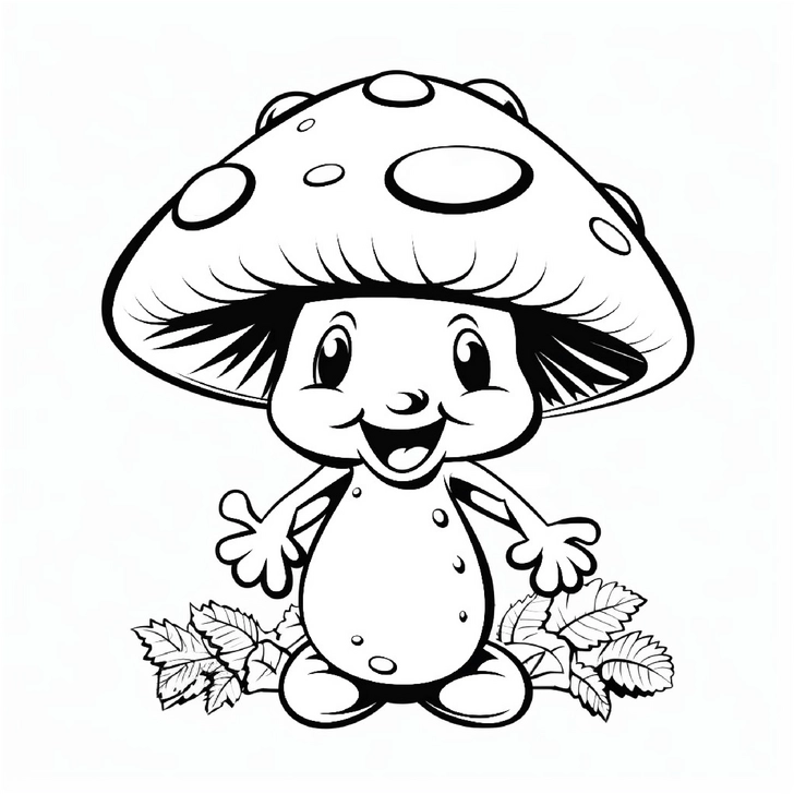malvorlage-gluecklicher-pilz-ausmalbild