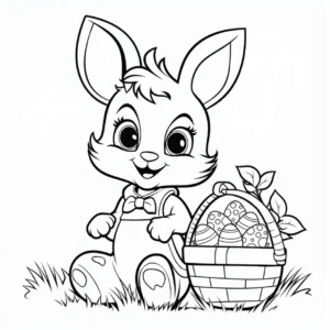 malvorlage-hase-mit-osternest