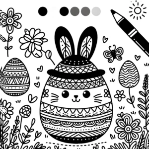 malvorlage-hase-osterei-ausmalen