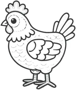 malvorlage-huhn-ausmalen-fuer-kinder