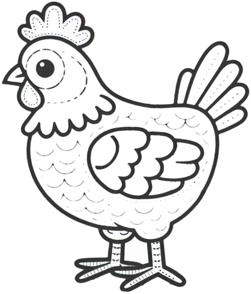 malvorlage-huhn-ausmalen-fuer-kinder