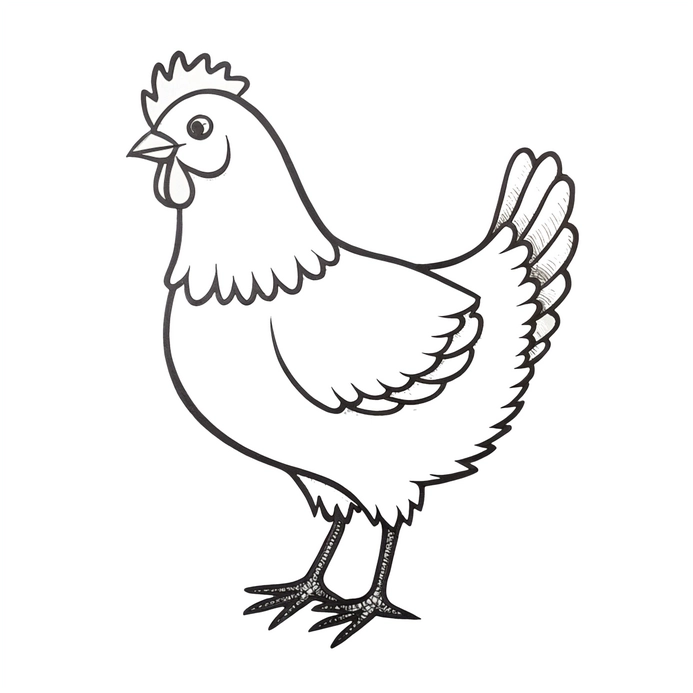 malvorlage-huhn-ausmalen-fuer-kinder