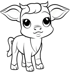 malvorlage-kalb-ausmalbild-kinder-gestalten