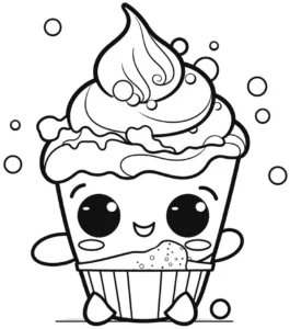 malvorlage-kawaii-eis-mit-bubbles