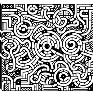 malvorlage-labyrinthartige-muster-und-geometrische-formen
