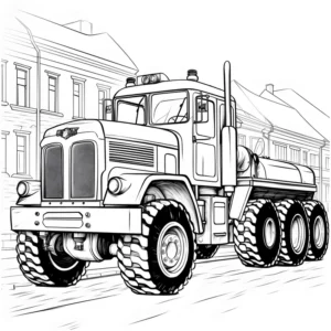 malvorlage-lastwagen-auf-stadtstrasse