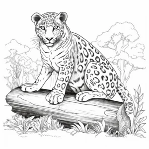 malvorlage-leopard-auf-baumstamm-in-natur
