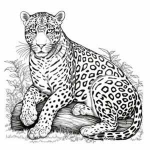 malvorlage-leopard-auf-einem-baumstamm