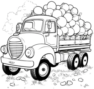 malvorlage-lkw-mit-obstbeladung-ausmalen