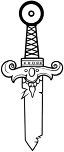 malvorlage-magisches-schwert-fuer-kinder