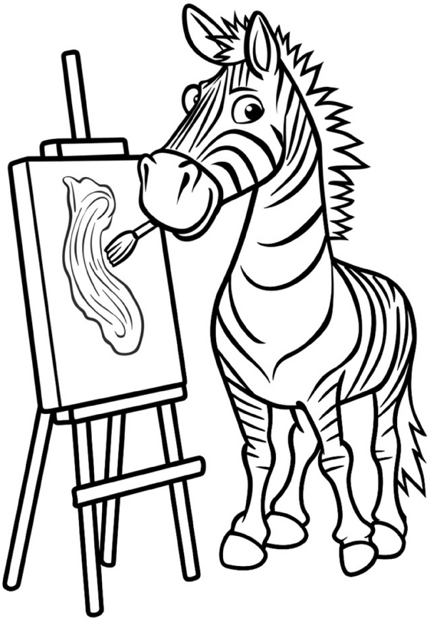 malvorlage-malendes-zebra-lebendiges-bild