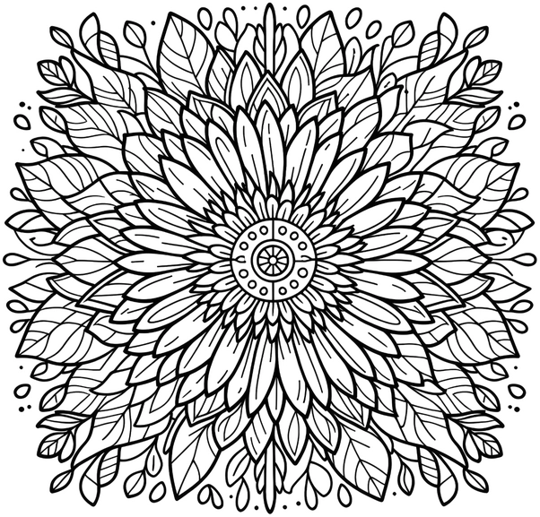 malvorlage-mandala-blumen-und-blaetter