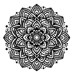 malvorlage-mandala-geometrische-muster-blueten