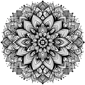 malvorlage-mandala-komplexe-blueten-geometrische-muster