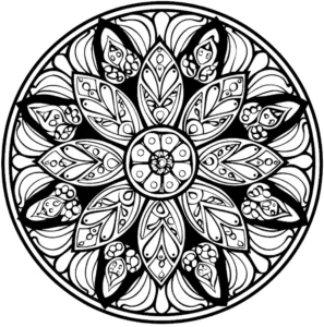malvorlage-mandala-mit-bluetenformen