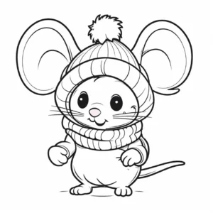 malvorlage-maus-im-winteroutfit-mit-muetze-und-schal