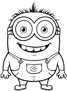 malvorlage-minion-grosses-laecheln-und-augen