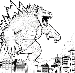 malvorlage-monster-in-der-stadt
