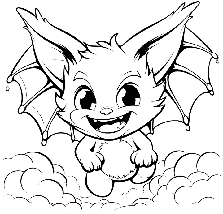 malvorlage-niedliche-baby-fledermaus-ausmalbild