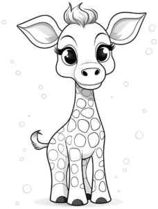 malvorlage-niedliche-giraffe-mit-fleckern