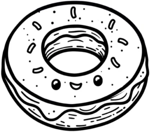 malvorlage-niedlicher-donut-mit-streuseln