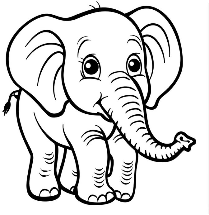malvorlage-niedlicher-elefant-zum-ausmalen