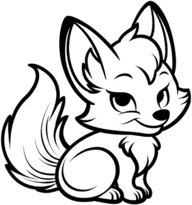 malvorlage-niedlicher-fuchs-ausmalen