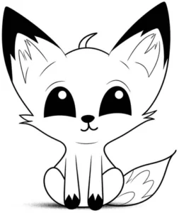 malvorlage-niedlicher-fuchs-zum-ausmalen