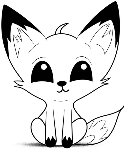 malvorlage-niedlicher-fuchs-zum-ausmalen