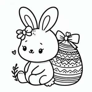 malvorlage-niedlicher-hase-mit-osterei