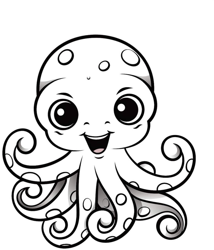 malvorlage-niedlicher-oktopus-mit-tentakeln
