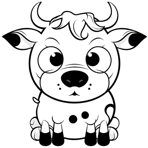 malvorlage-niedliches-kalb-fuer-kinder